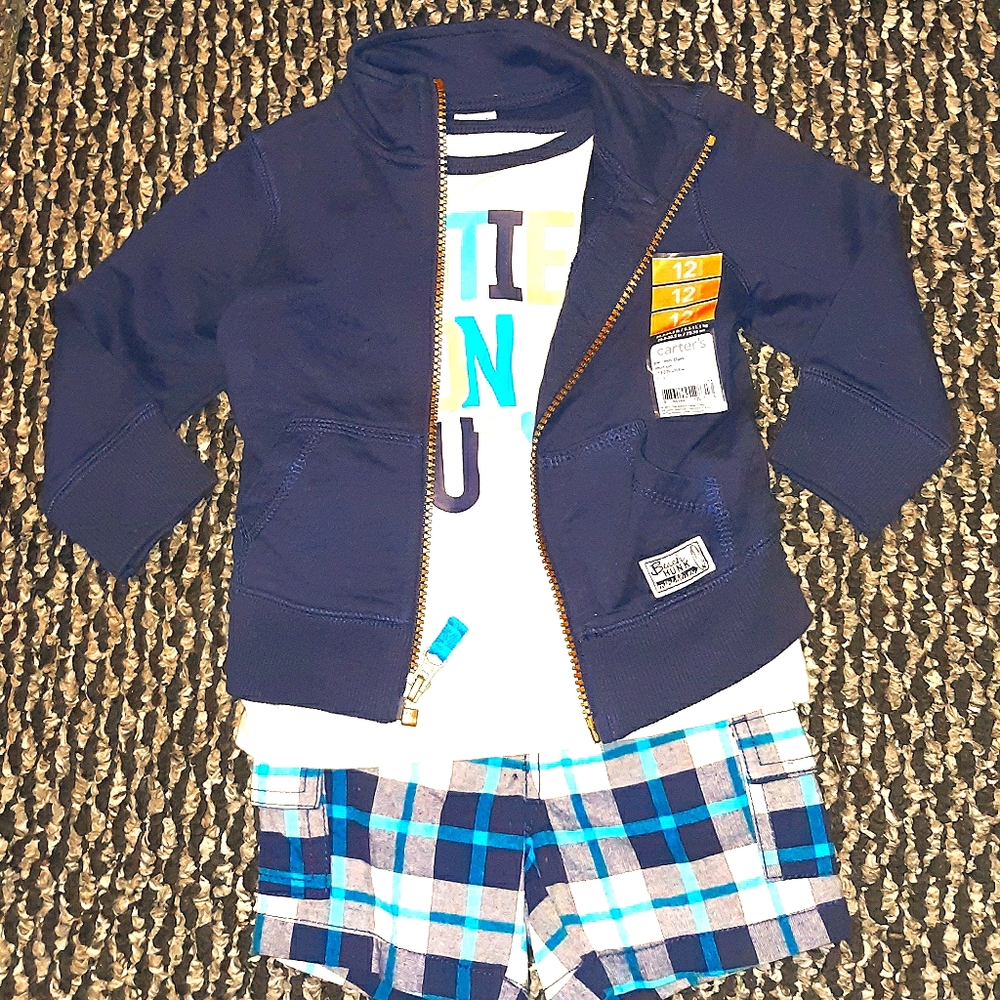 NWT Carter's Beach Cutie 3 PC Shorts Jacket Set 12